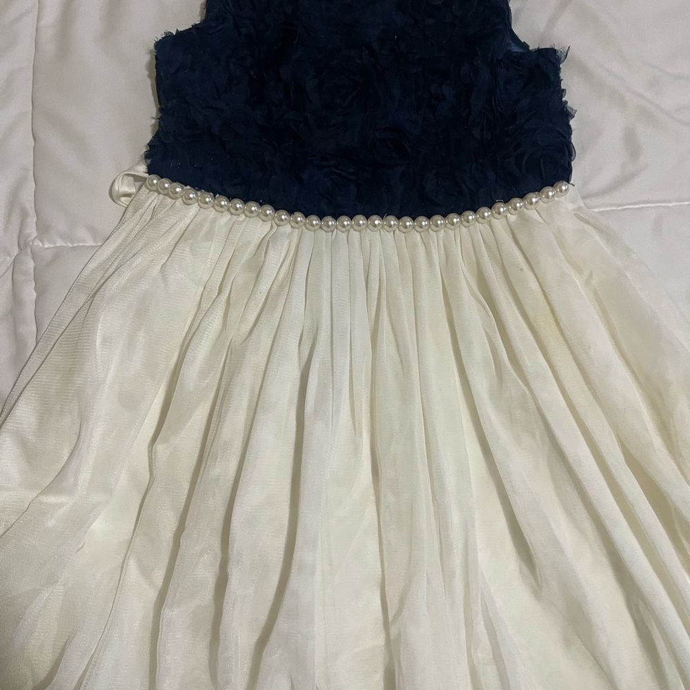 American Princess Navy and Cream Formal Dress